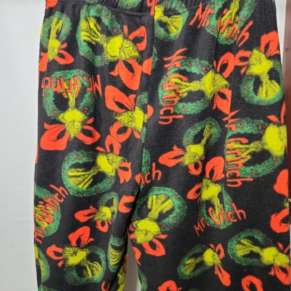 Grinch Mens Pajama Pants Size Large Dr Seuss Lounge Fleece Pants - Picture 4 of 5